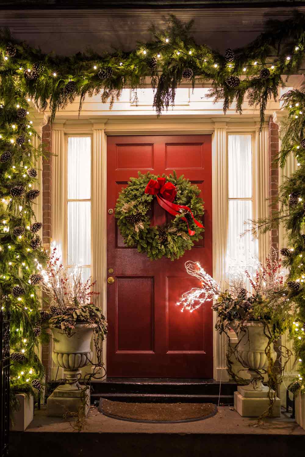 Greenery Accent Christmas Decoration for Front Porch