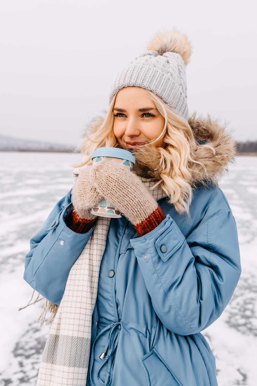 Blue Parka Jacket Winter Outfits