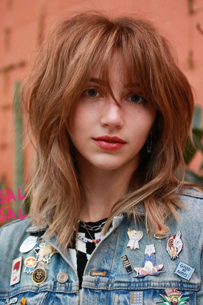 Copper Colored Hair with Bangs