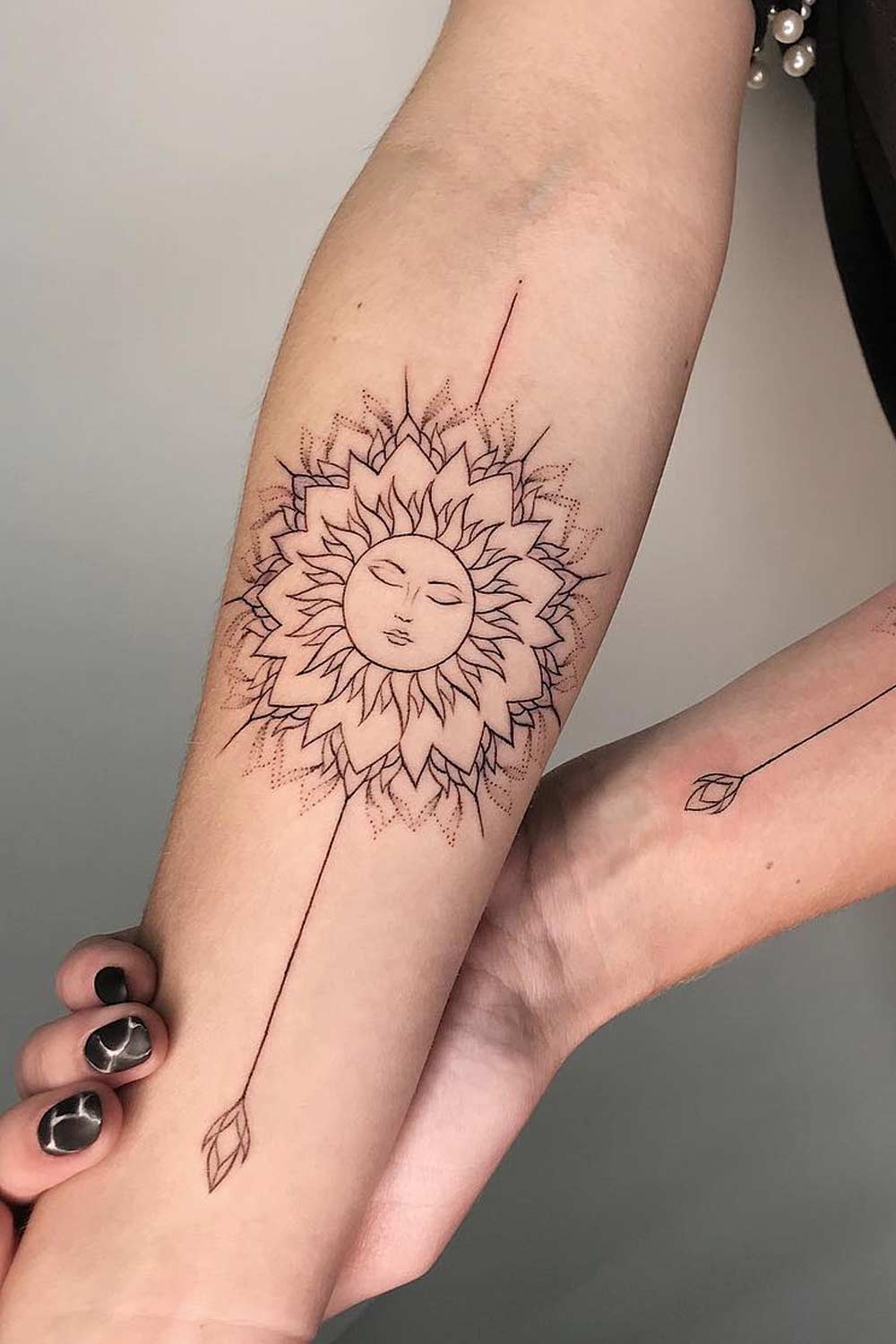 Small Sun Wave Temporary Tattoo / small sun tattoo / small wave tattoo /  tiny sun tattoo / beach tattoo / ocean tattoo / water tattoo