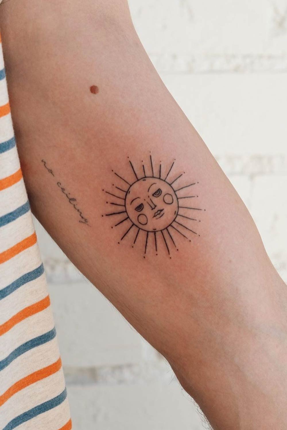 Small Simple Sun Tattoo Design