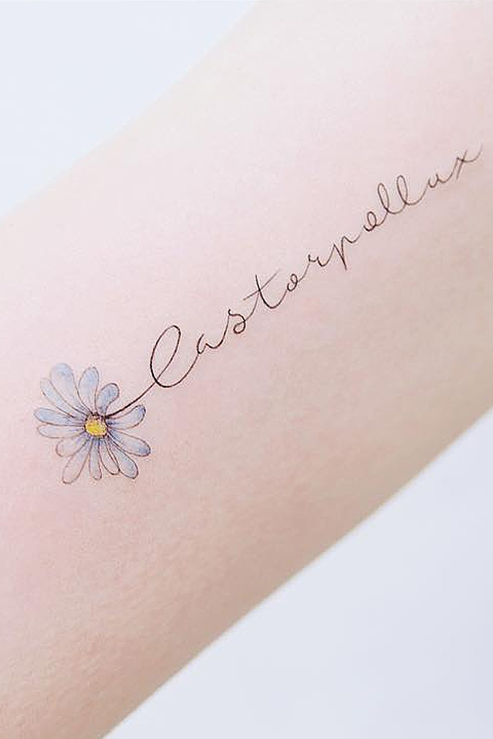 Meaningful Tattoo with a Daisy