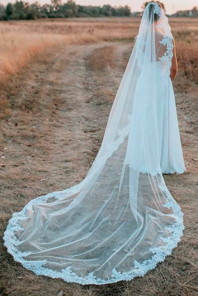 Cathedral Length Veil With Lace