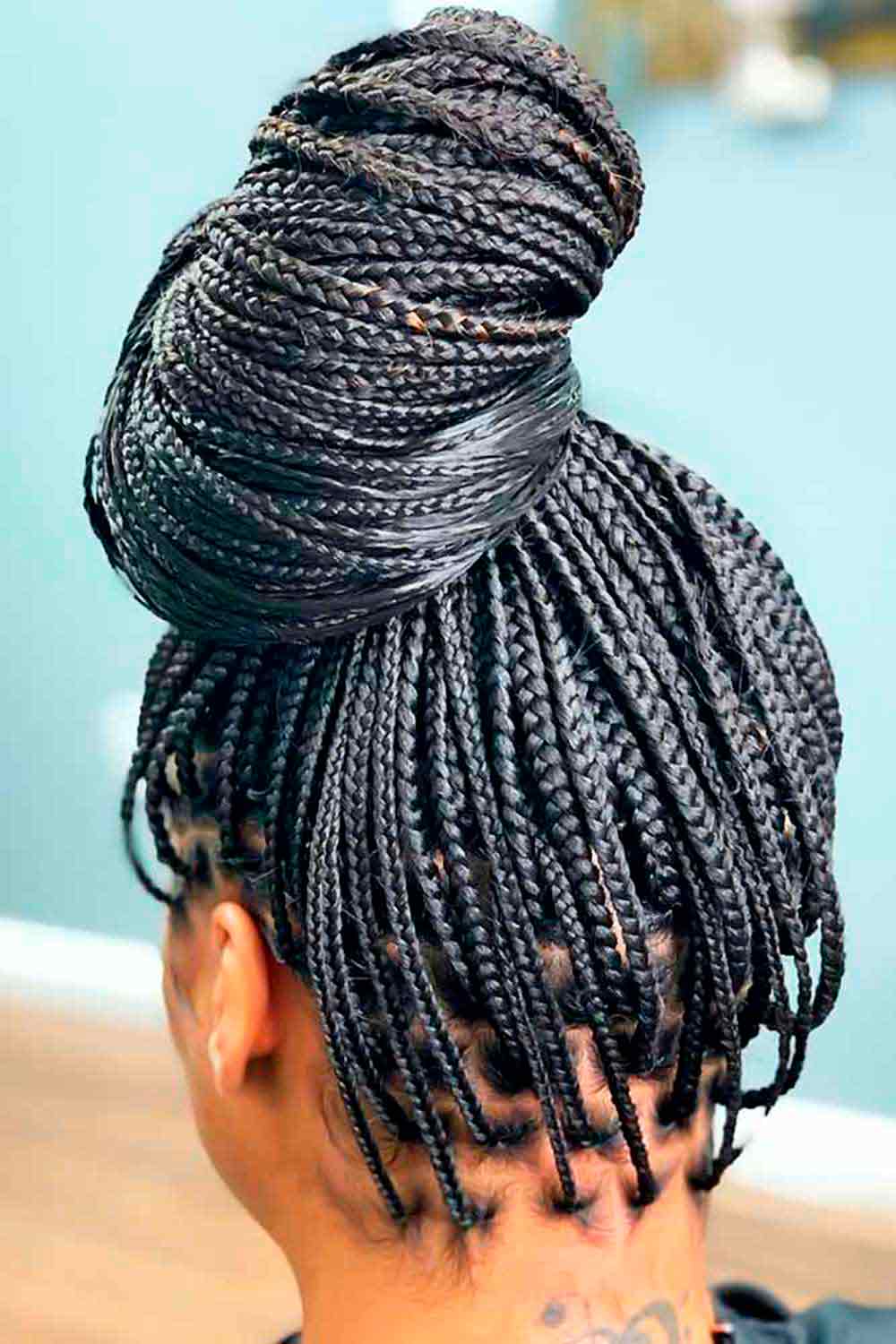 Box Braids Into A Formal Bun