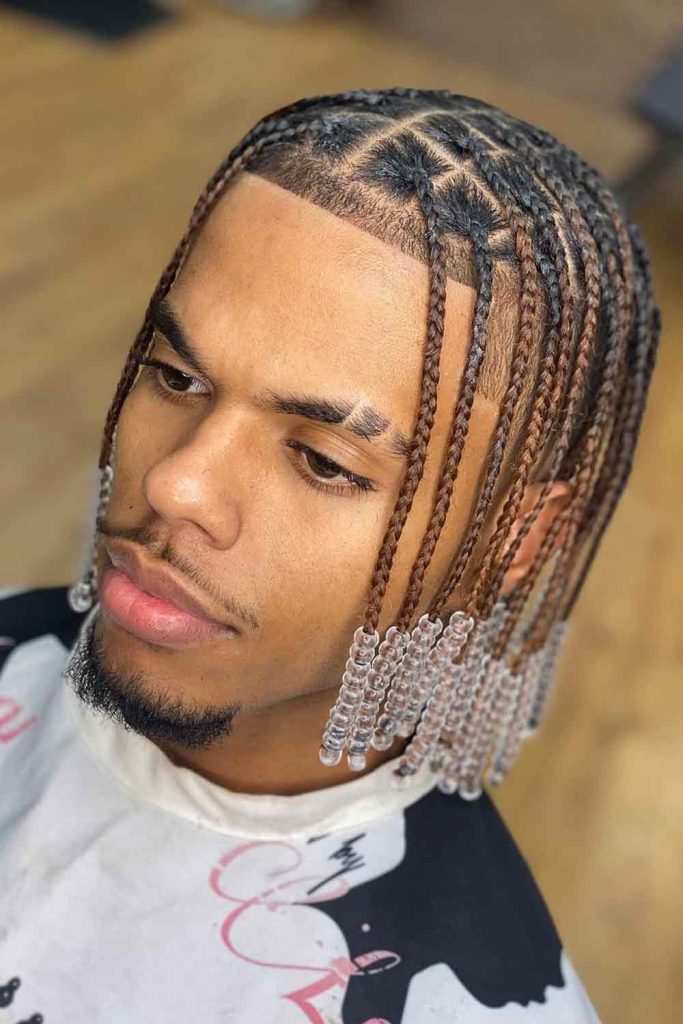 How to put BEADS in your hair!  Men's Box Braids Tutorial 