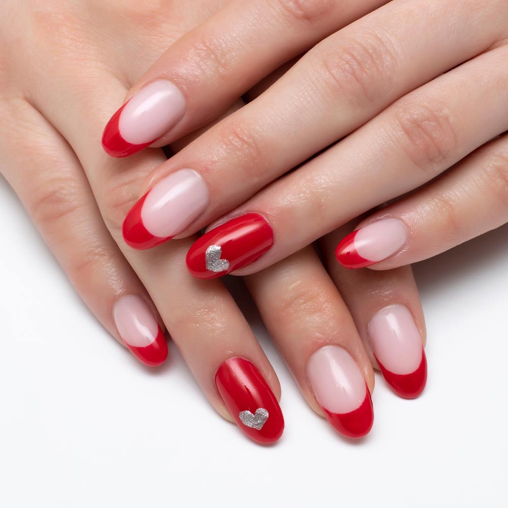 Red French Tips Design