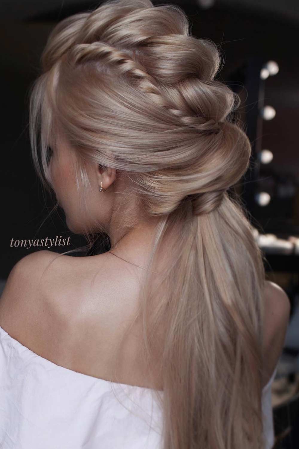 Long Ponytail Hairstyle with Braids