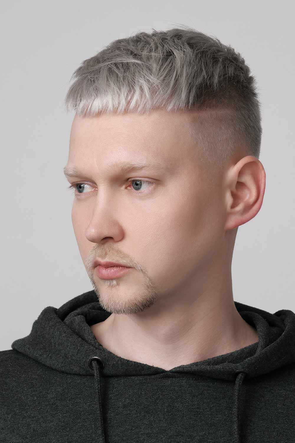 Grey Colored Edgar Hairstyle