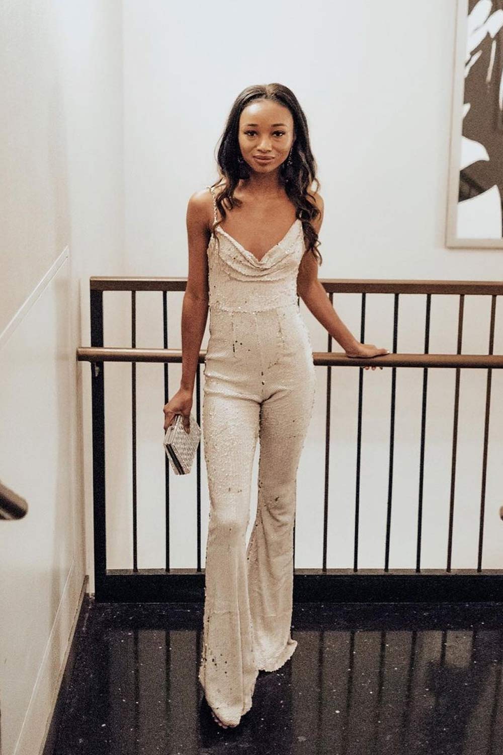 Cream Jumpsuit Outfits for V-Day