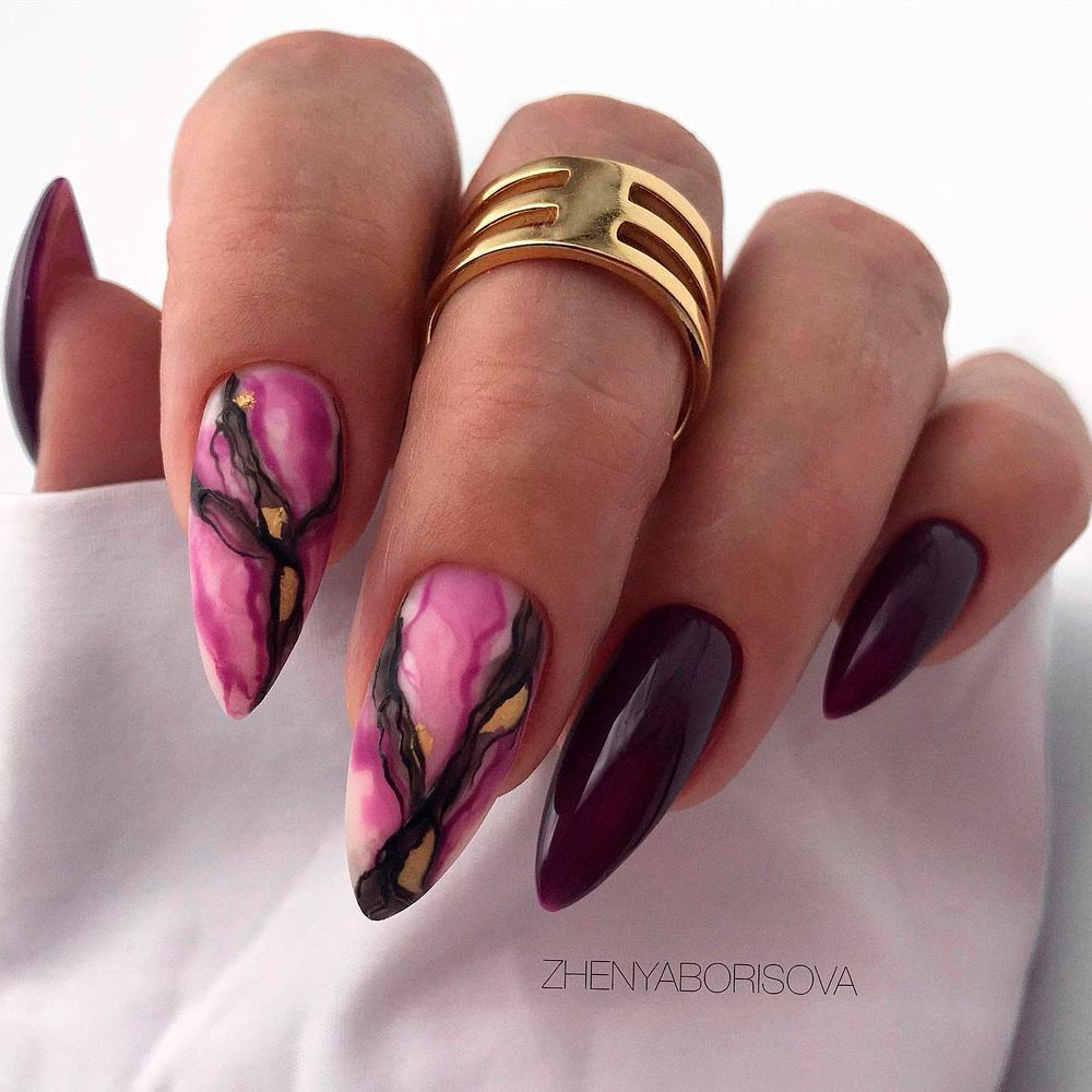 Acrylic Marble Nails