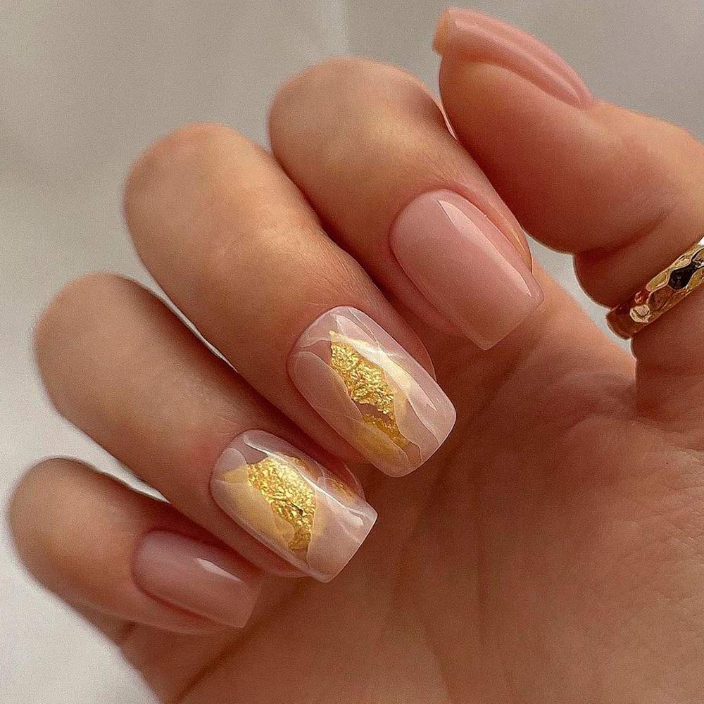 Nude Marble Nails