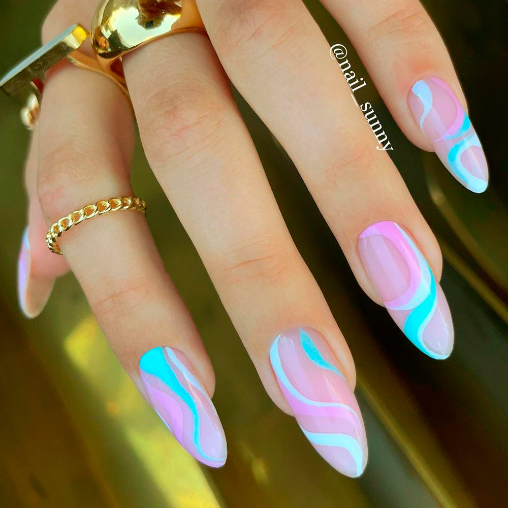 Watercolor Marble Nails