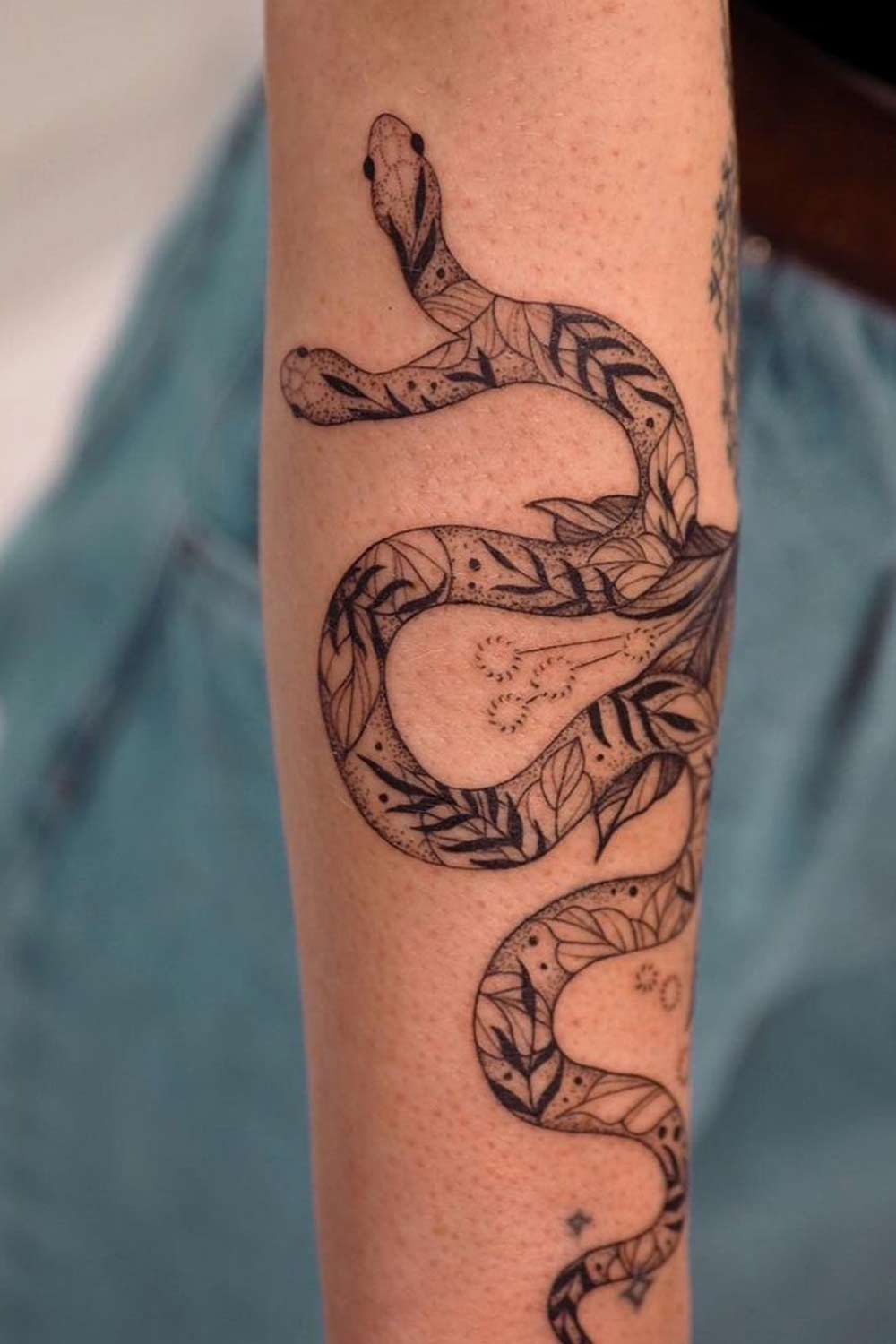 Two-Heads Snake Tattoo Design