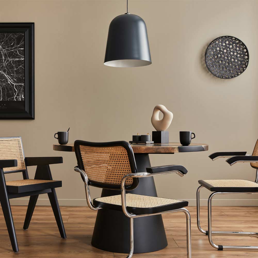 Dining Room with Brown Shades Design