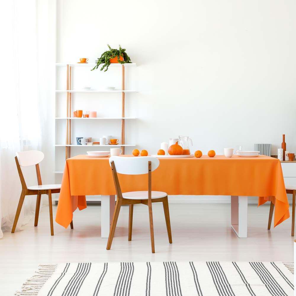 Orange Accent Dining Room