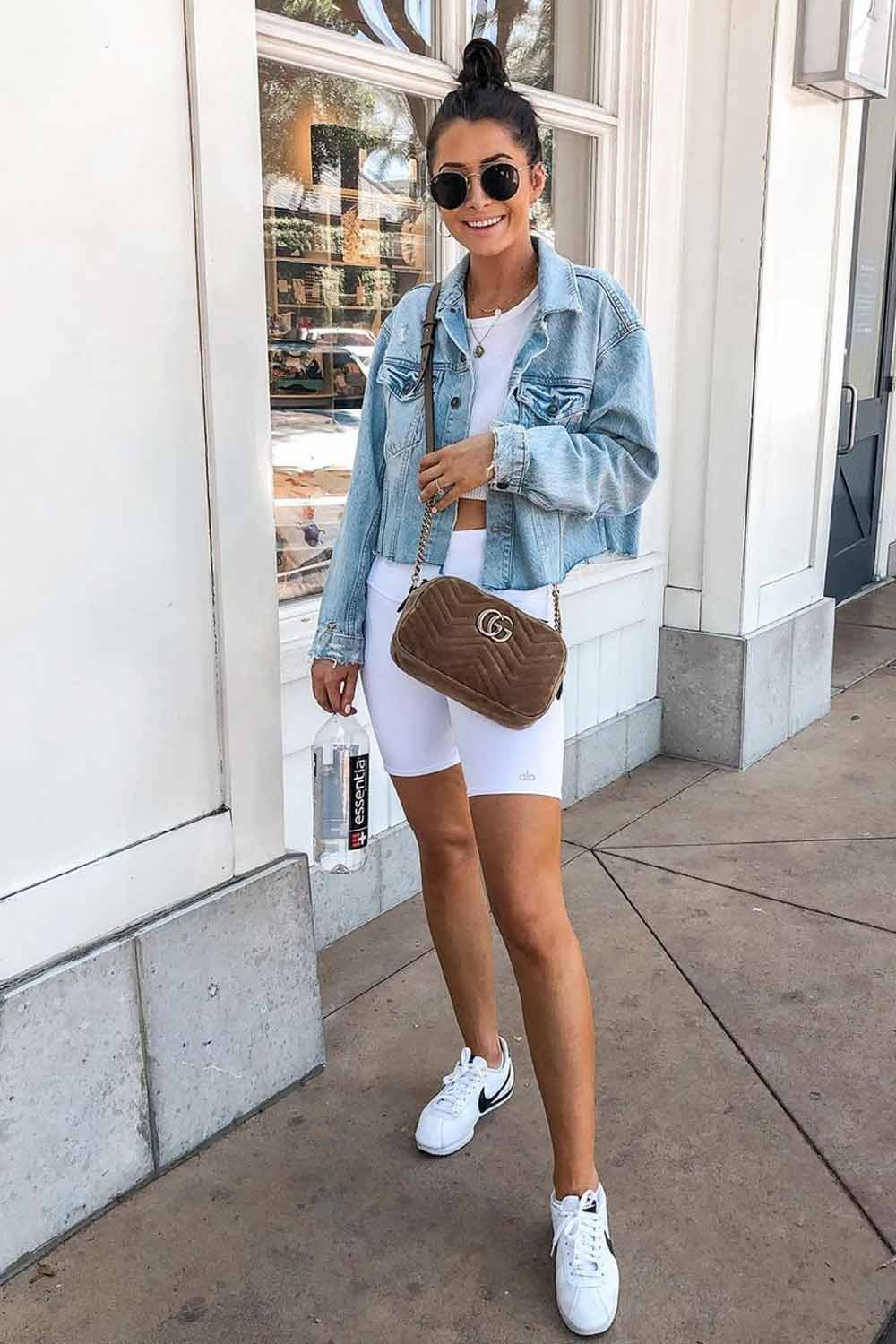 Denim Jacket with Sport Outfits