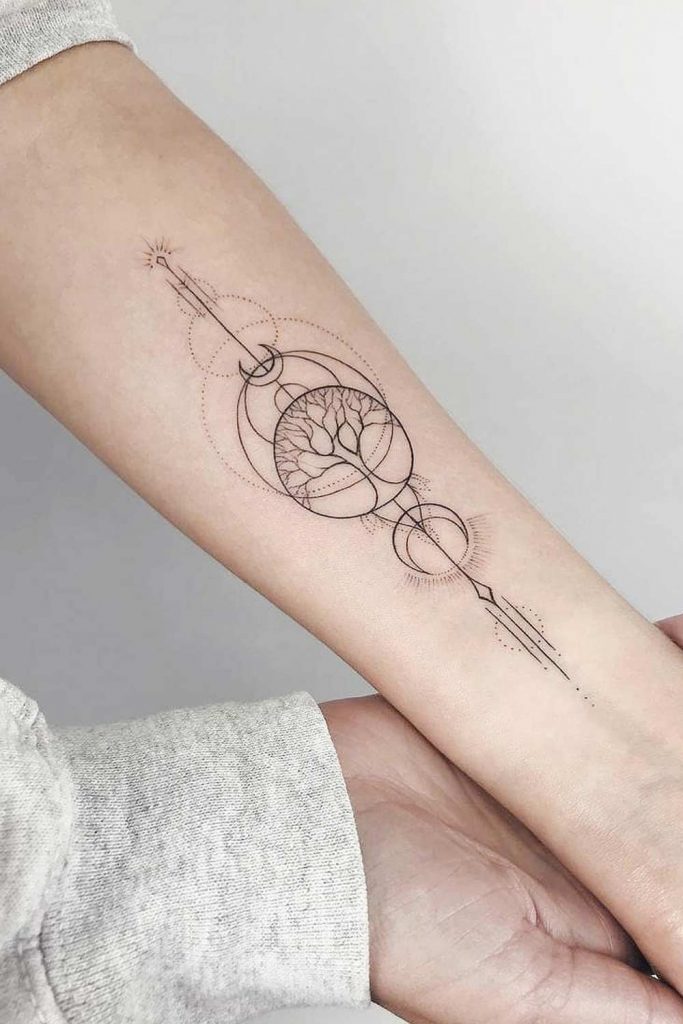 Pin by Fabian Scherer on tattoo | Spiral tattoos, Cosmos tattoo, Geometric  tattoo sleeve designs