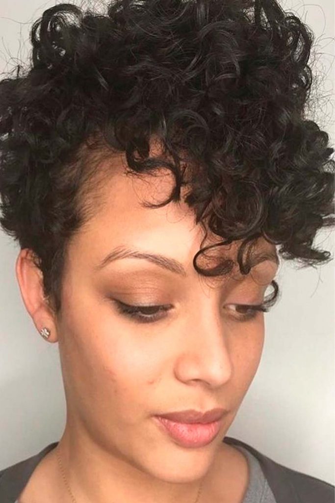 Long Curly Pixie Cut