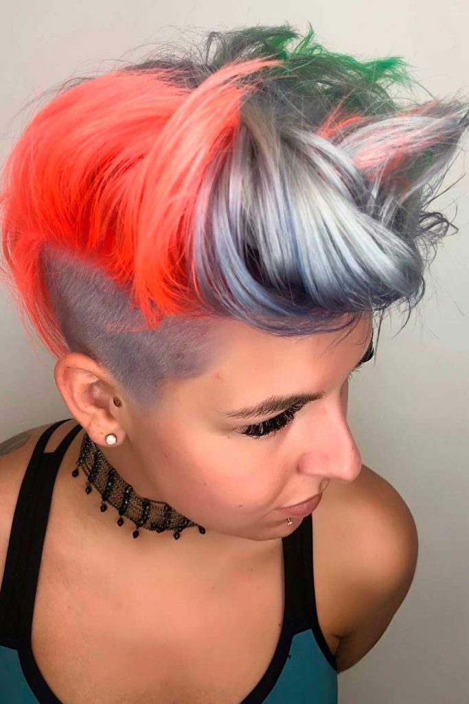 Edgy Pixie With Long Top And Shaved Sides