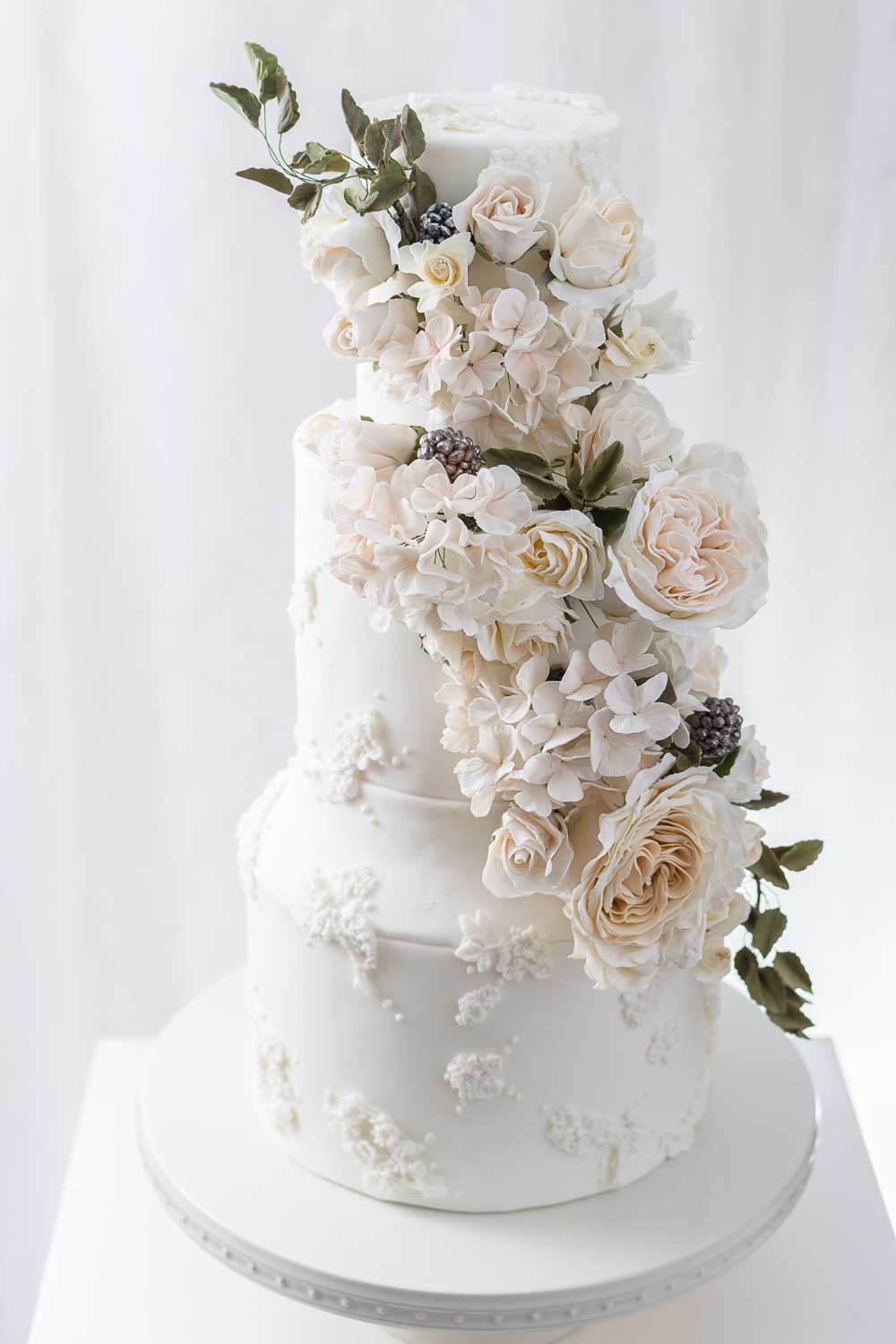 Wedding Cake with Flowers