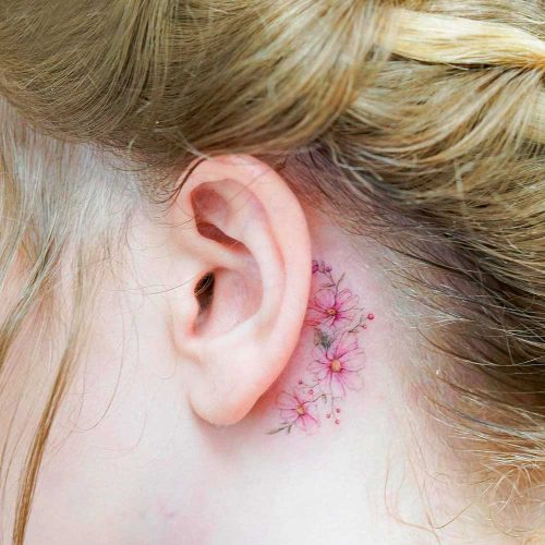 Behind The Ear Tattoos: Full Guide With Ideas - Glaminati.com