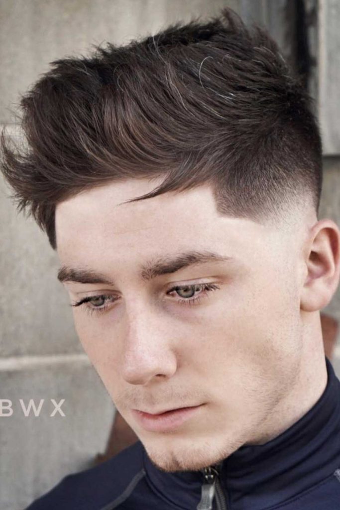 Straight Hair Burst Fade