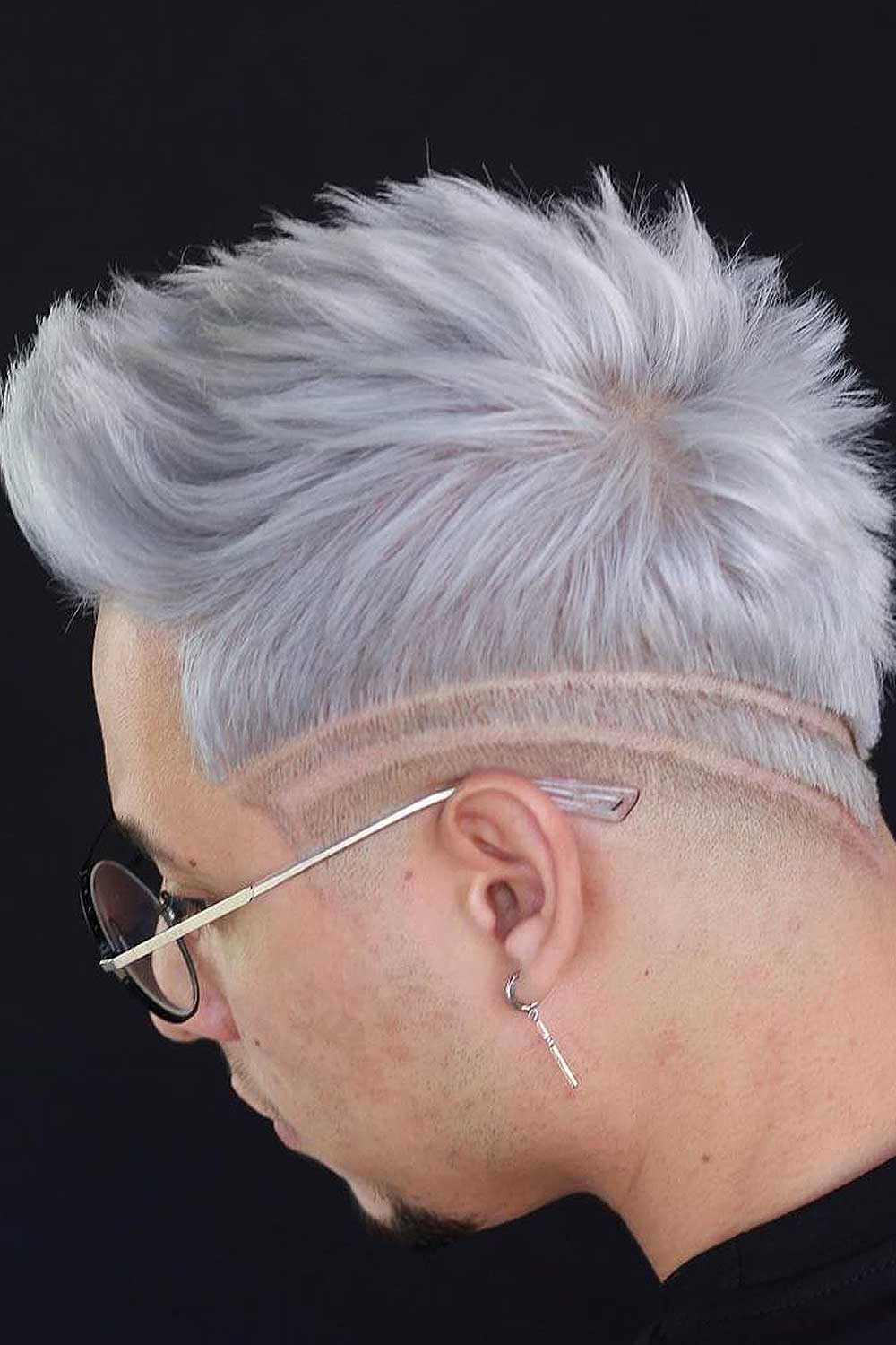 Silver Burst Fade with Design