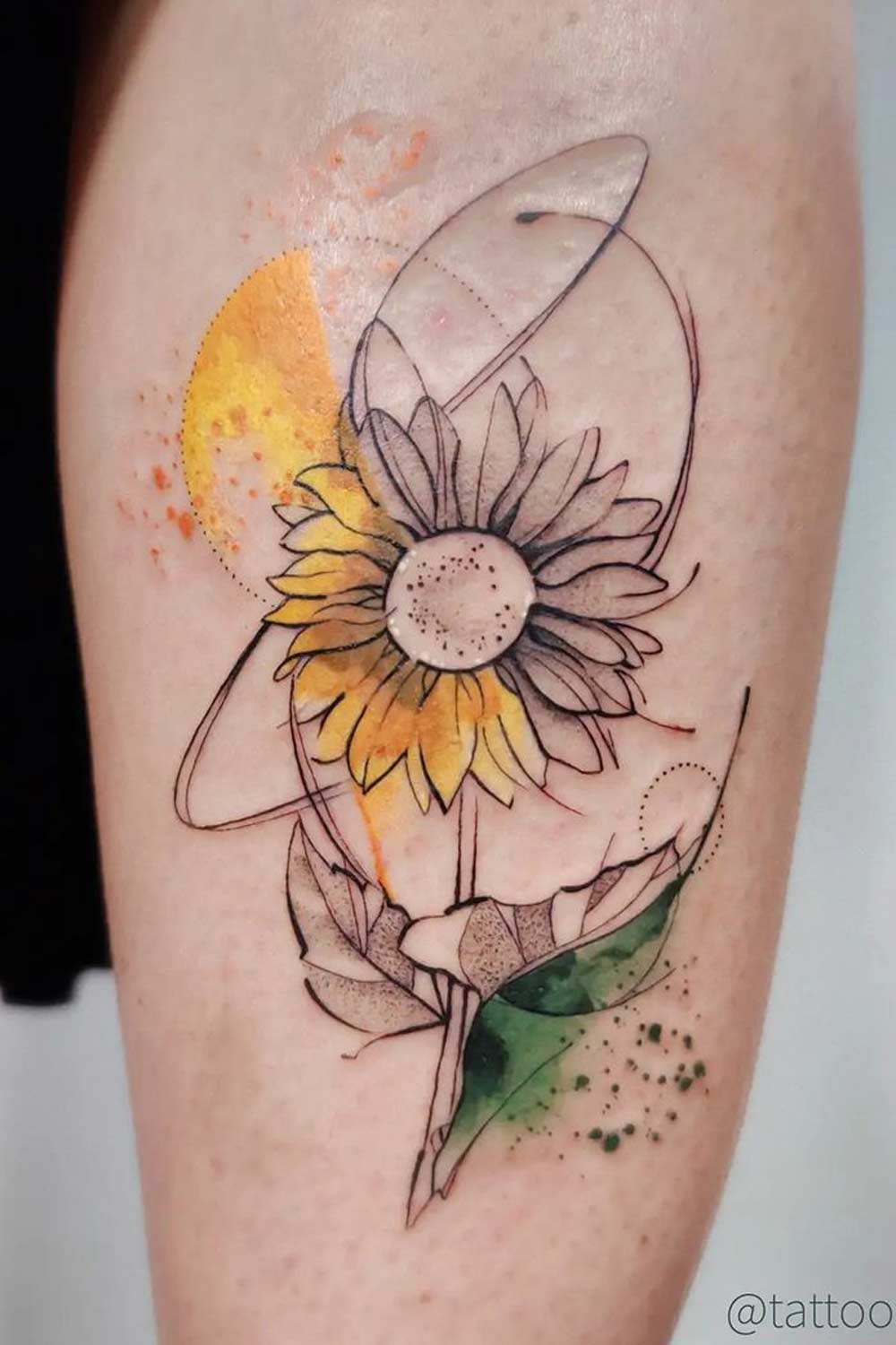 Sunflowe Tattoo Design