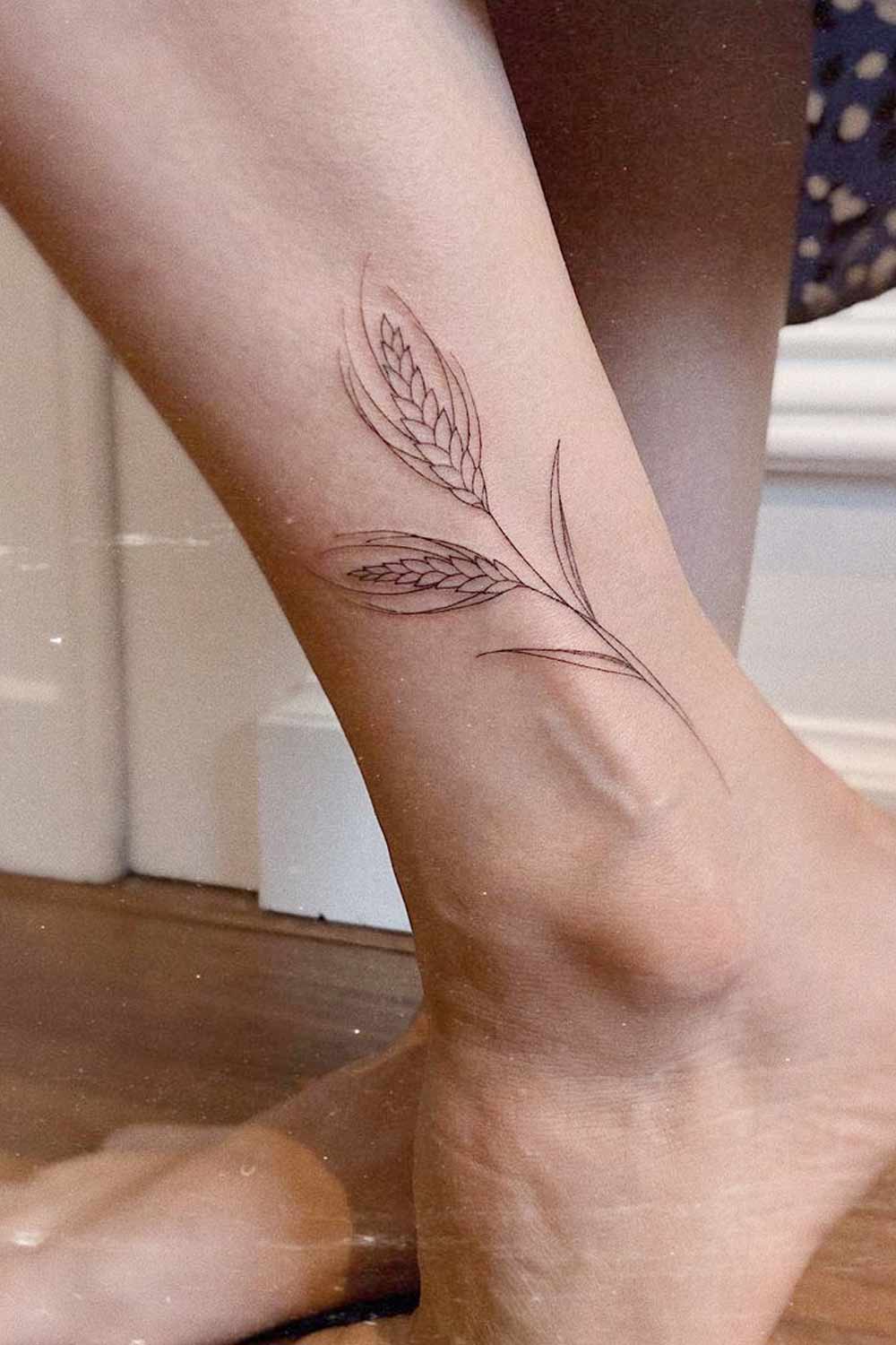 Minimalist Leg Tattoo