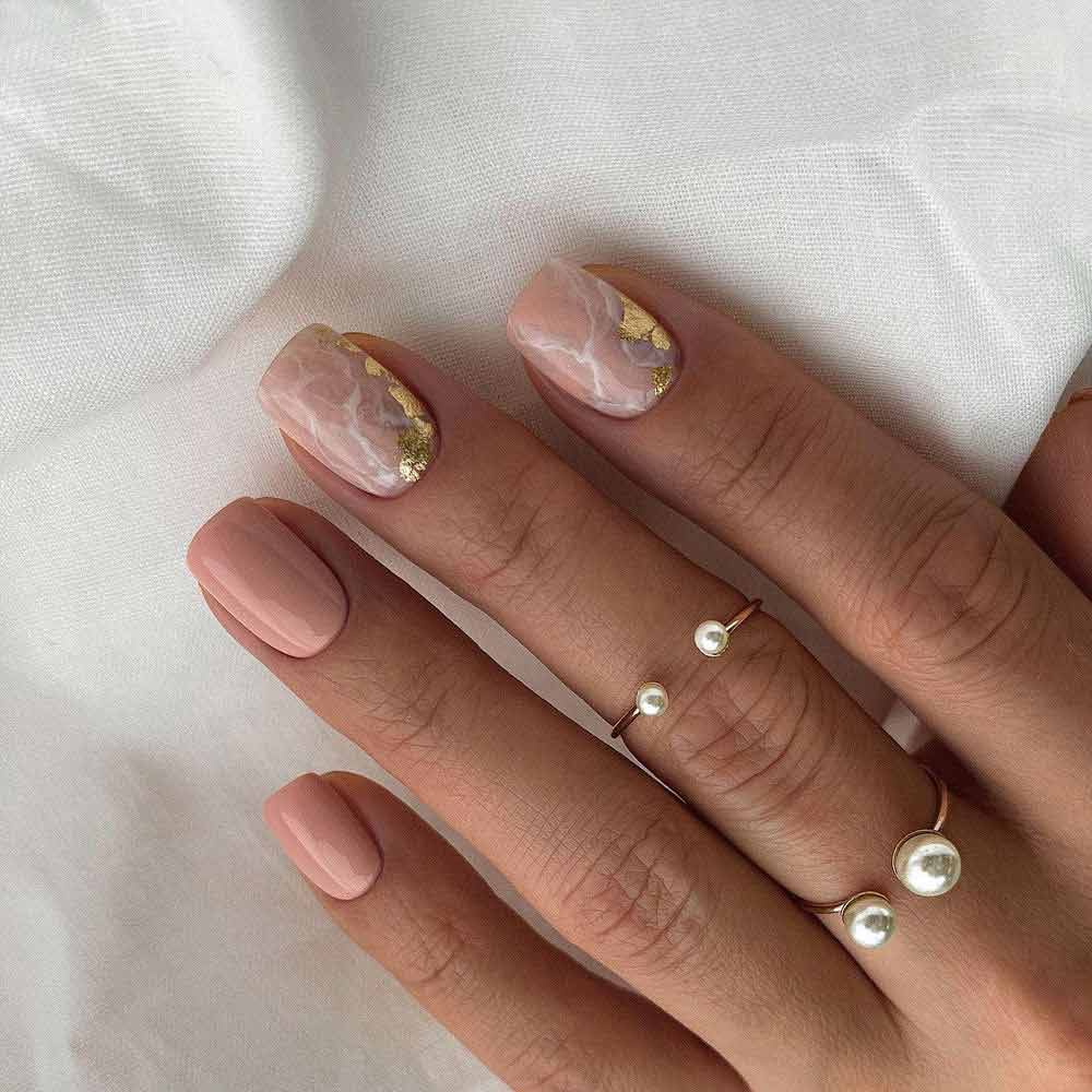 Nude Marble Nails