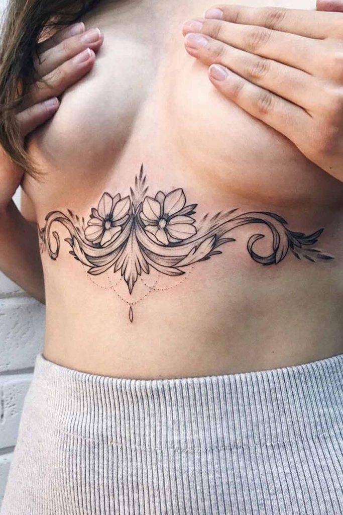 Beautiful Lower Breast Tattoos for Women at Mantra Tattoo  Best Tattoo   Piercing Shop  Tattoo Artists in Denver