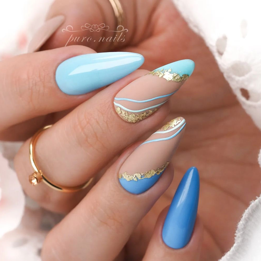 Blue Shades Nails