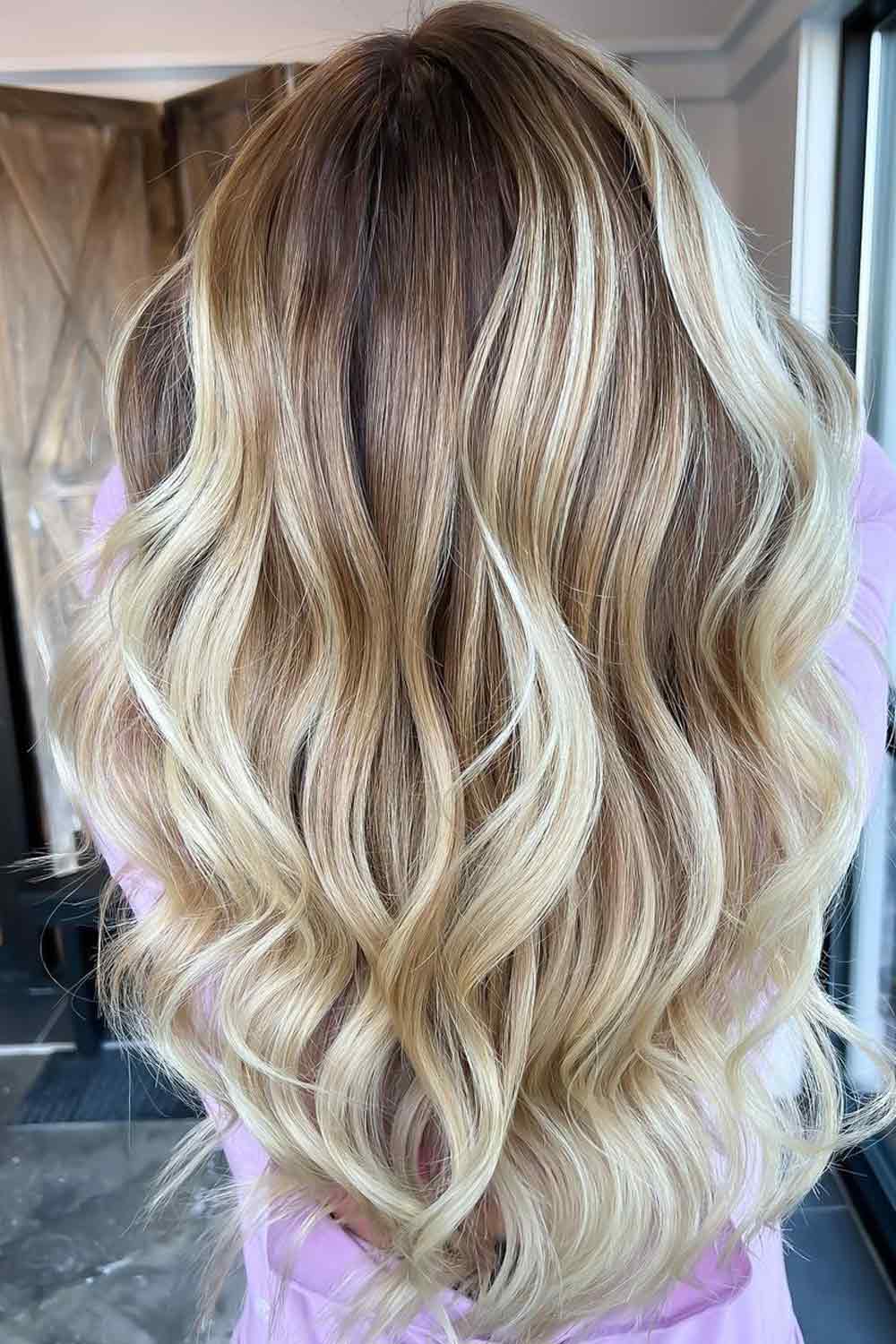 Wavy Long Brown and Blonde Hair