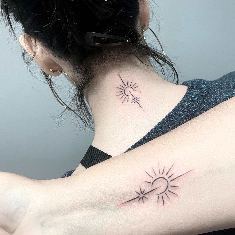 UPDATED 43 Glorious Sun and Moon Tattoos