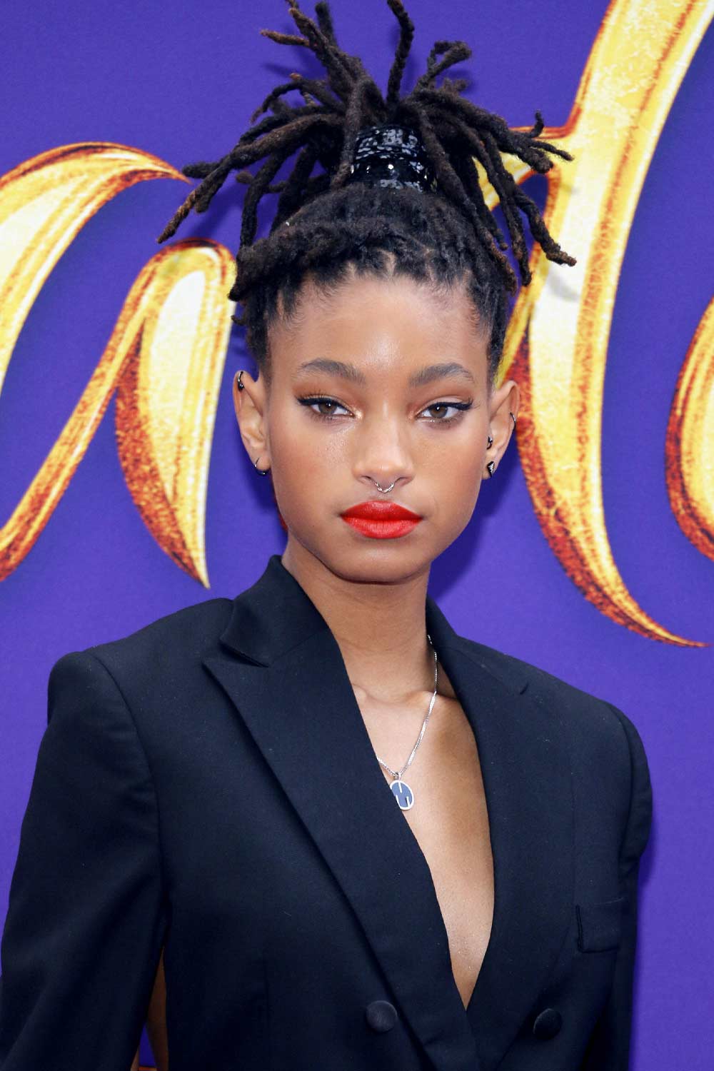 Willow Smith with High Dreadlicks Ponytail