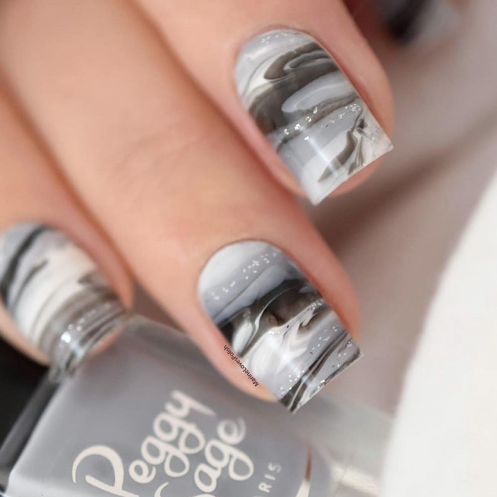Square Marble Nails