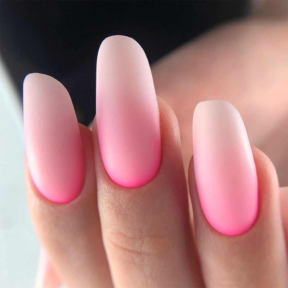 Soft Pink Ombre Nails