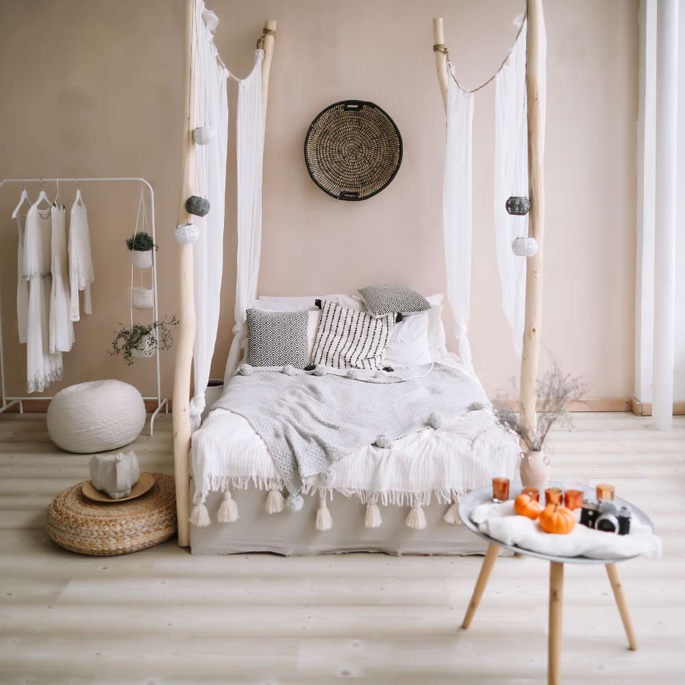 Boho Room with Canoby Bed