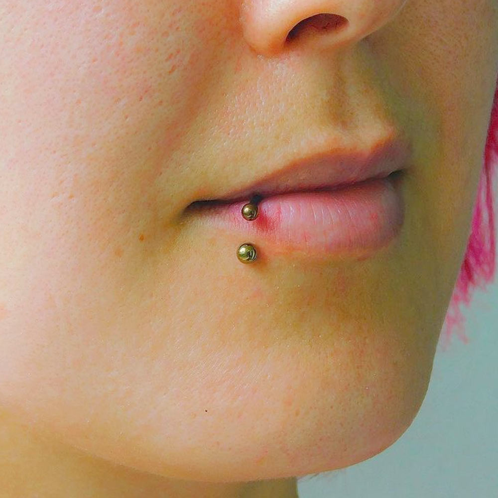 Nose and lip on sale piercing on same side