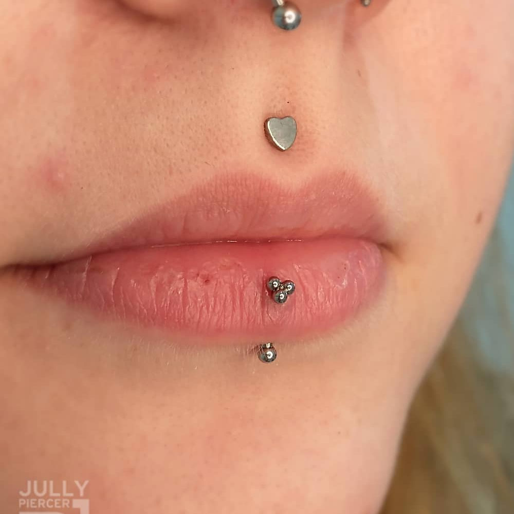 Medusa and Vertical Labret Piercing