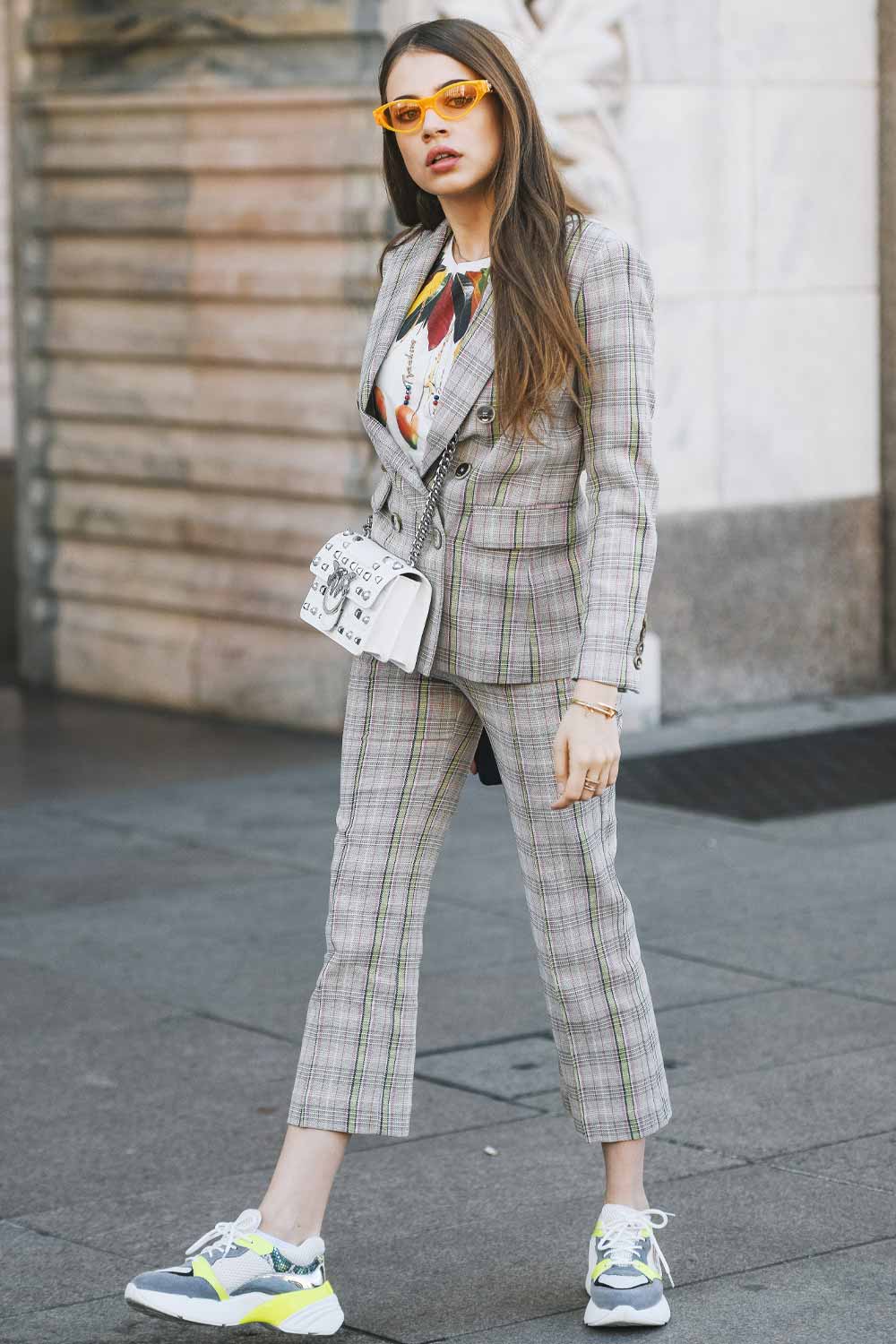 Gray Suit with Plaid Pants and Blazer