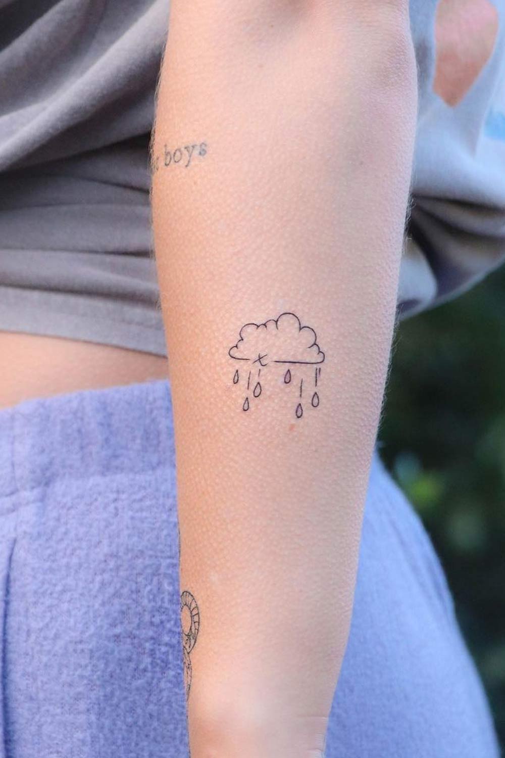 Update 93 Easy Tattoo Stencils Latest In Coedo Com Vn   Simple Tattoos Arm Raining Cloud 