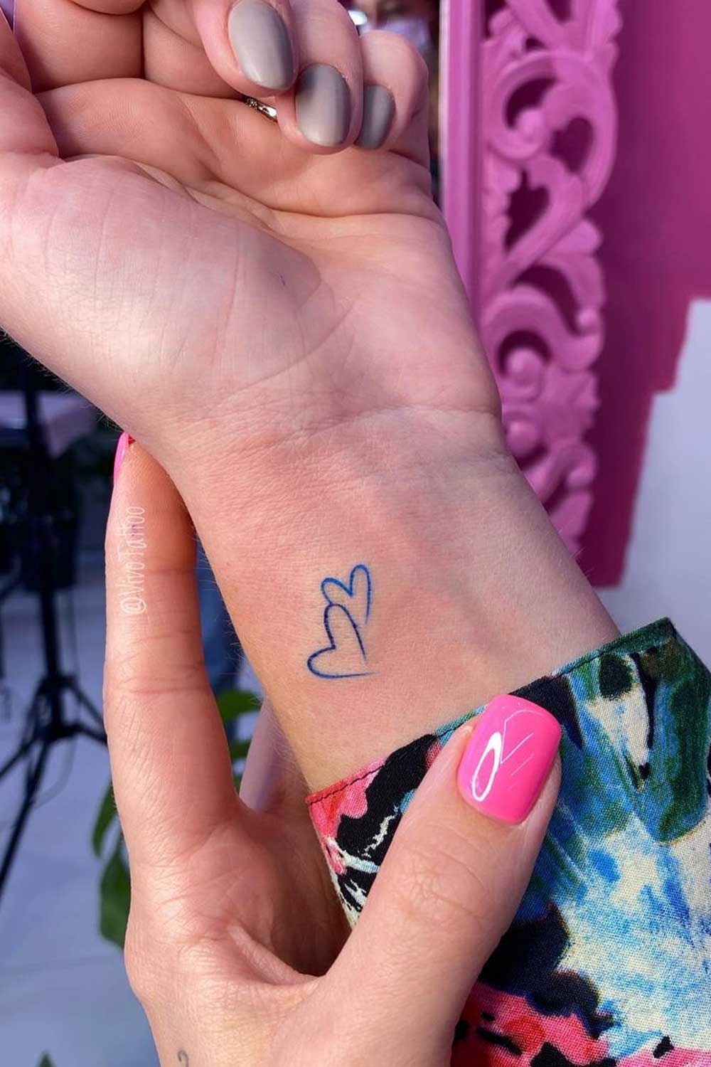 Hearts Tattoo on Wrist