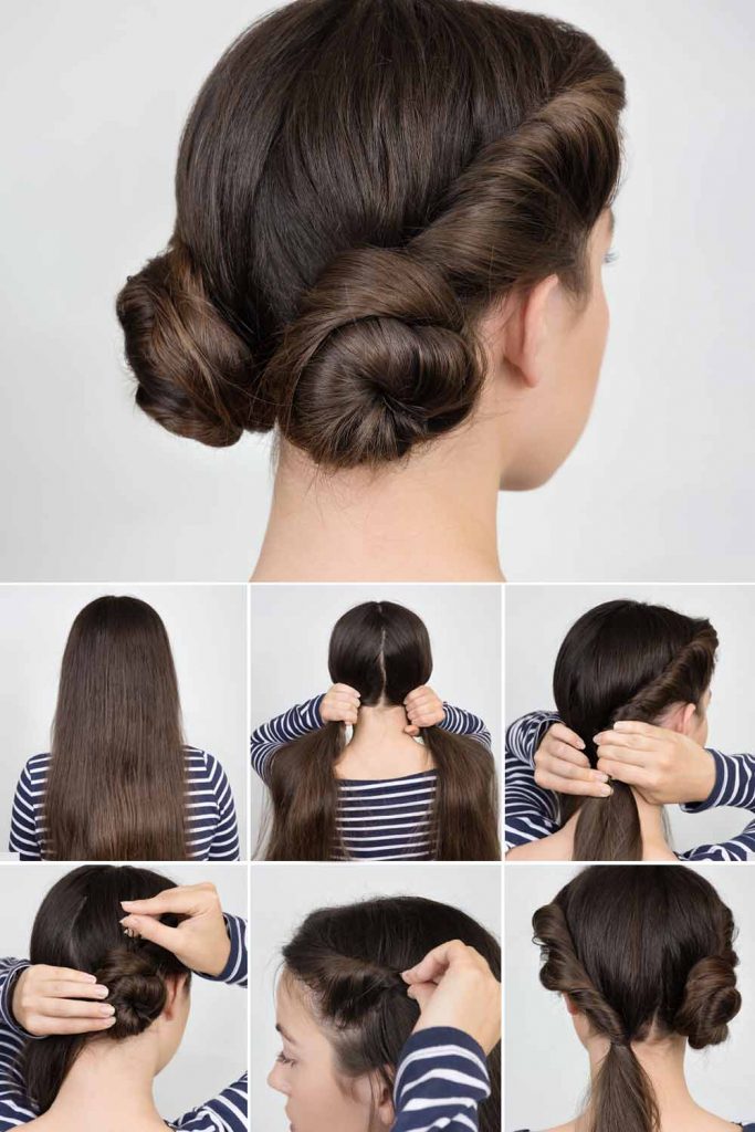 Lower Space Buns with Twists Tutorial