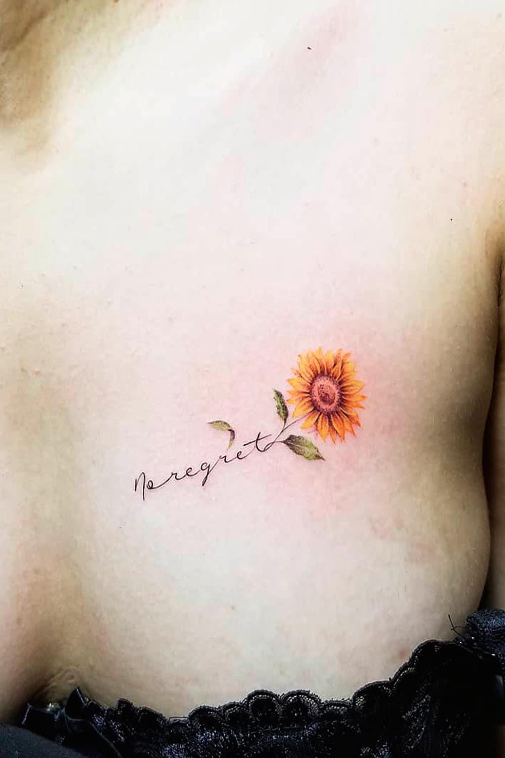 Minimalist Turtle Sunflower Tattoo - YouTube