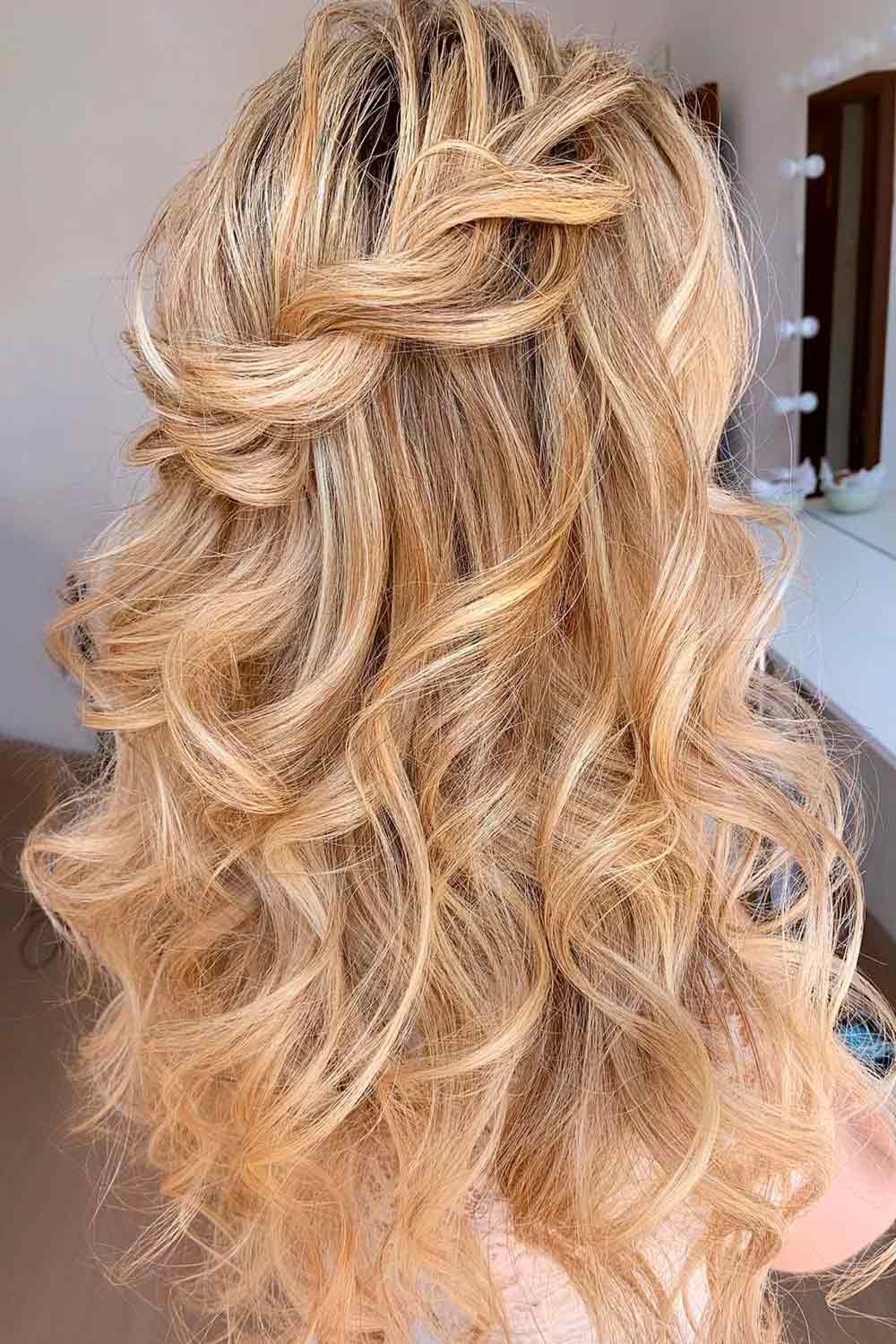 Trendy Half-Updos For Curly Hair