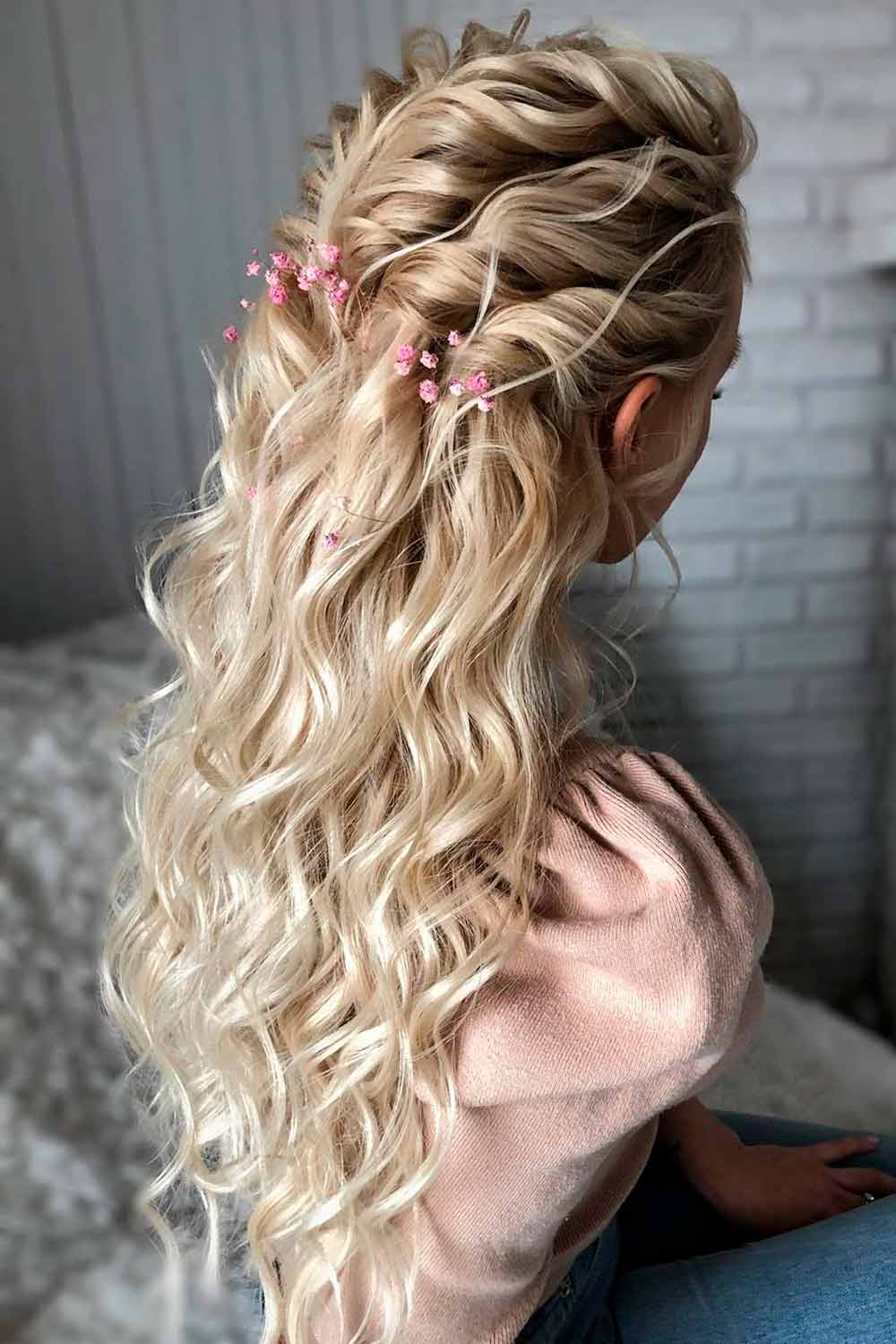 Trendy Half-Updos For Curly Hair