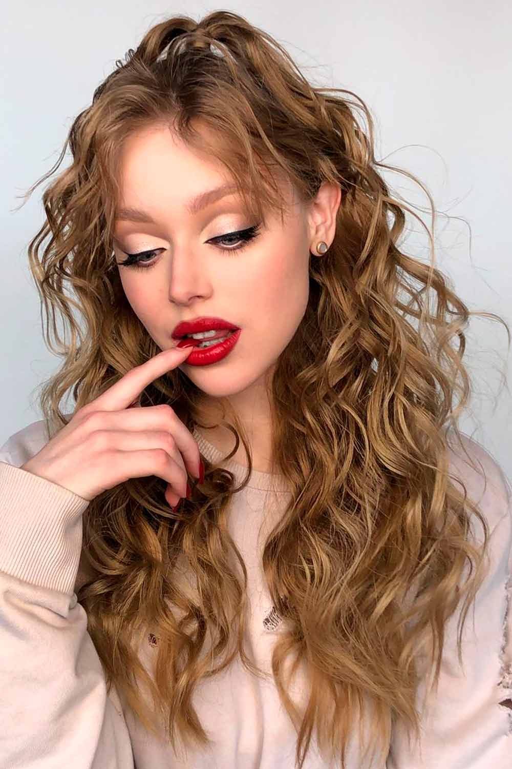 Trendy Half-Updos For Curly Hair