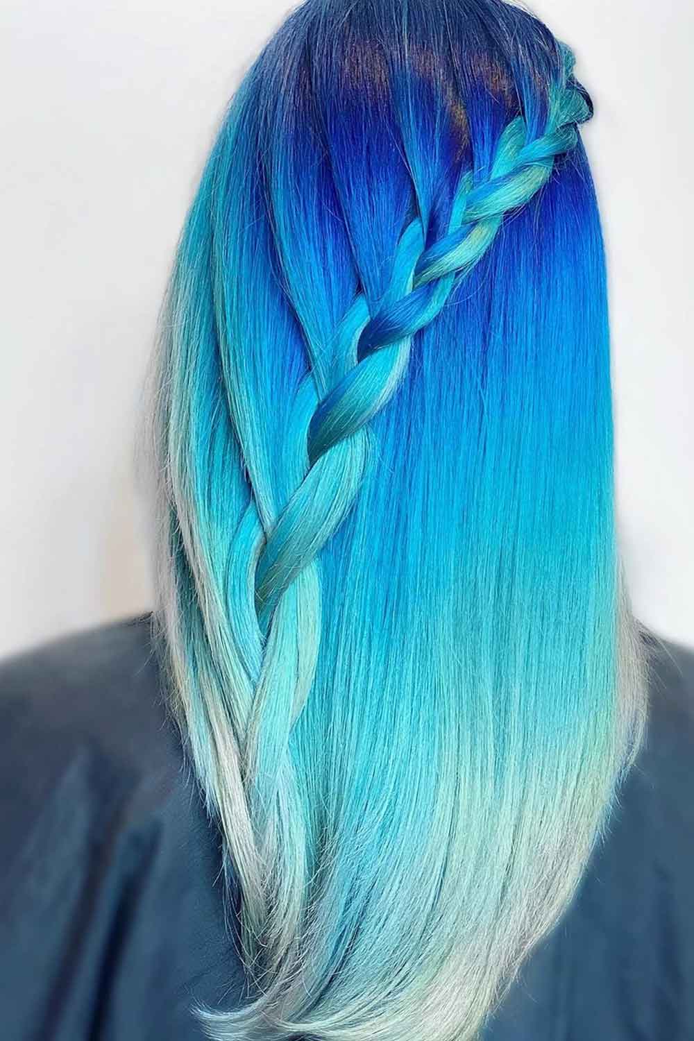 Aqua Blue Mermaid Hair