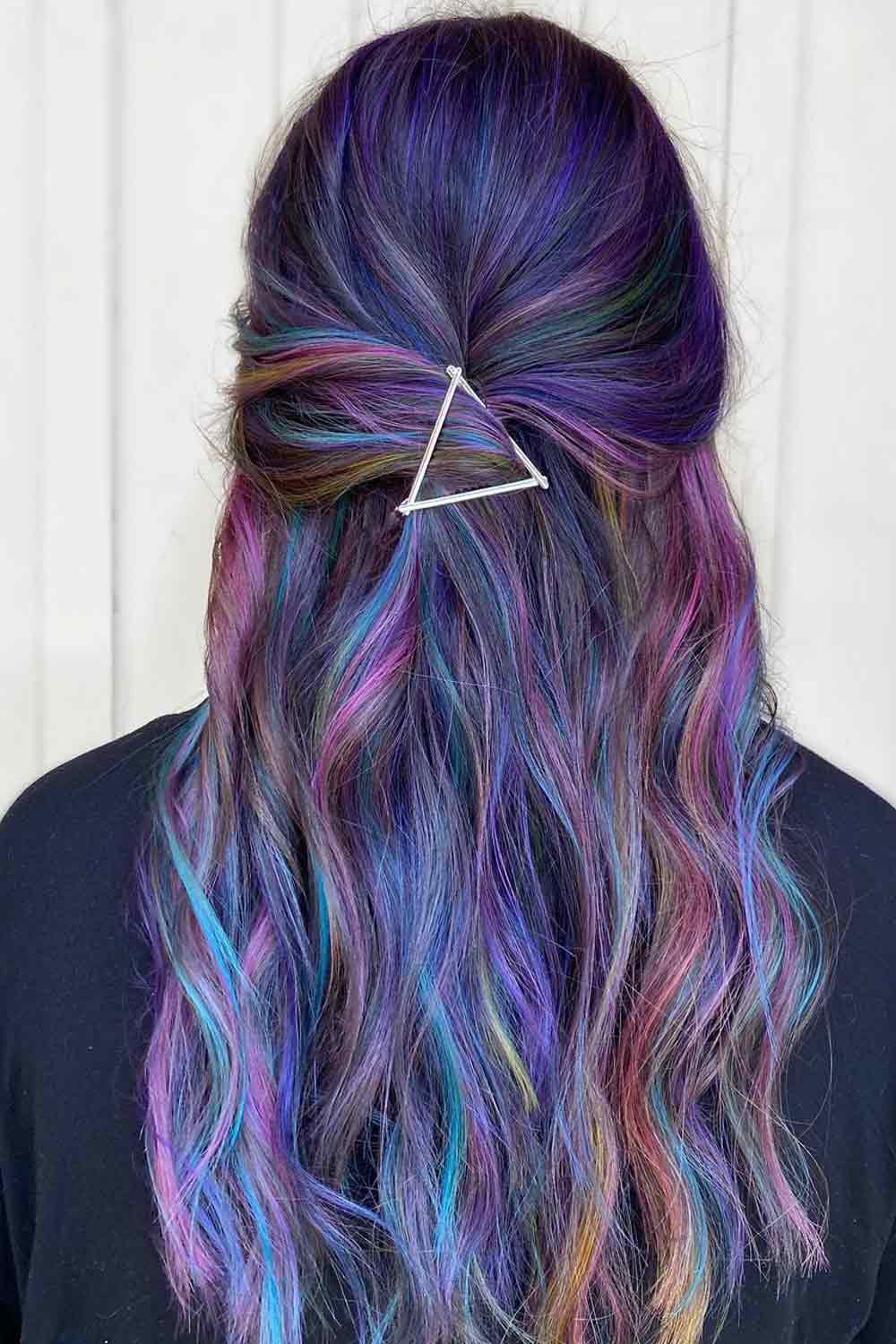 Long Mermaid Hair with Colorful Highlights